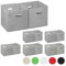 12 x Aufbewahrungsbox, Regalkorb ohne Deckel, Faltkiste mit Griff, Regalbox faltbar, Stoffbox quadratisch, 30 cm, grau