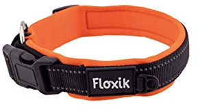 Floxik Hundehalsband verstellbar Größe L | Weiches Neopren Halsband für den Hund & Welpen in verschiedenen Größen inkl. Zugentlastung