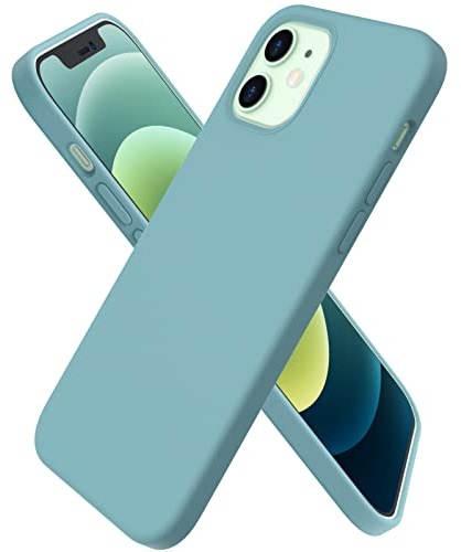 ORNARTO kompatibel mit iPhone 12 mini 5,4 Silikon Case, Hülle Ultra Dünne Voller Schutz Flüssig Silikon Handyhülle Schutz für iPhone 12 mini(2020) 5,4 Zoll Kaktus