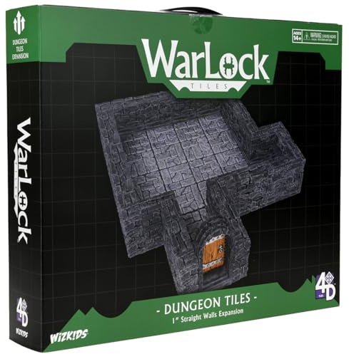 Warlock Fliesen Erweiterungsset 2,5 cm Dungeon Straight Walls