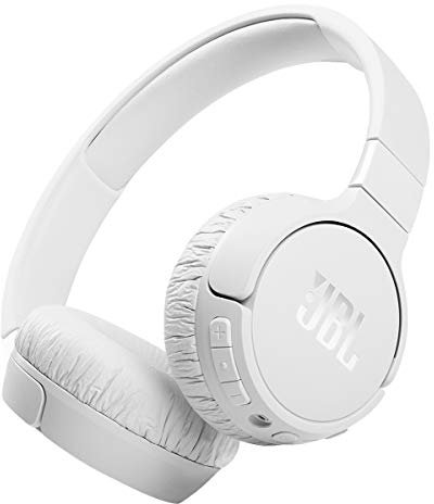 JBL Tune 660NC wireless with Active Noise Cancelling, up to 55 hours battery, microphone for call, foldable and comfortable, Android and iOs compatible (White)