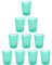 Engelland - 10 x Plastikbecher, Trinkbecher, Hell-Grün, Frostoptik, 250 ml, mit Eichstrich, bruchfest, stapelbar, Mehrweg, Kunststoff, wiederverwendbar, Party-Becher, Trink-Glas