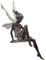 Surakey Blumenfee Figuren Statuen, Elfen Figur 18 cm,Blumen Fee Gartendeko, Harz Engel Ornamente Sitzen Fee Statue Figuren Garten Dekoration Hochzeitsdekoration
