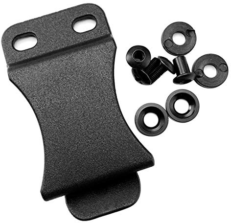 GeKLok Scabbard Funda Bolsillo Nylon Cintura Abrazadera Kydex Holster Clip con tornillos al aire libre (NEGRO)