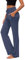 KESSER Yogahose Jogginghose Damen mit Taschen Freizeithose Straight Leg Modal Sporthose Kordelzug Damenmode Culotte Lounge Running Lang Frauen Hose Navy XL
