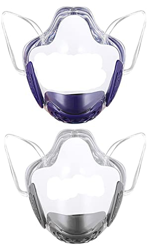 2x durchsichtig Gesichtsmaske Transparenter Gesichts Schutz, Der Anti Fog für