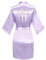 Women's Satin Bridal Robe with Rhinestones Short Kimono Bride Bridesmaid Bathrobe Wedding Dressing Gown, Light Purple