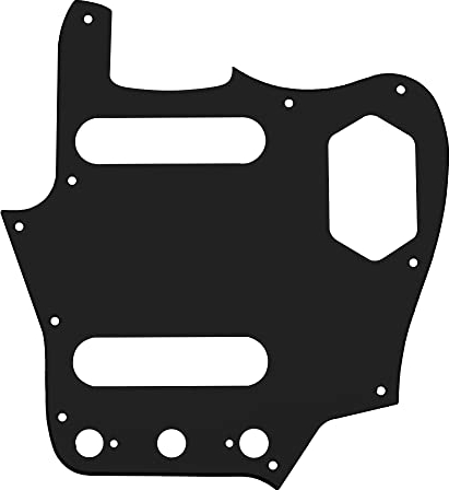 Yootones Schlagbrett für Gitarre, 10 Löcher, Vintage-Stil, kompatibel mit Fender American Jaguar, 3-lagig, Schwarz, 1 Stück