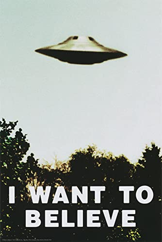 Buyartforless Poster I Want to Believe Flying Saucer, 91 x 61 cm