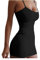 Ni_ka Robe Femme Sexy Club Libertin Grande Taille Mini Robes Courte Moulante Bretelle Dresses Chic Slim sans Manches Dress Summer Long Debardeur Tops T-Shirt Noir Gris 5XL
