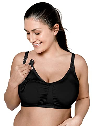 Medela 3in1 Nursing & Pumping Bra | Breathable, Lightweight, Ultimate Comfort When Feeding, Electric Pumping, in-Bra Pumping, Black, L
