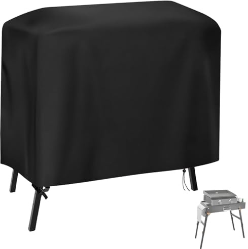 Andacar Grillabdeckung für Yukon Glory Tragbarer Grilltisch, Outdoor-Grilltischabdeckung, wasserdichte Grillständer-Abdeckung, BBQ-Grillabdeckung, schwarz, 86,4 x 61 x 81,3 cm