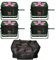 JUNMAN 6 x 18 W 6-in-1 kabelloser DMX-Akku, wiederaufladbar, LED, Par-Licht, DJ, Disco, Bühne, Uplight, 4 Stück mit Tasche