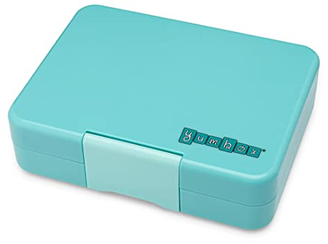 Anton & Sophie Yumbox S, Snack | auslaufsichere Bentobox | 3 Fächer | MIT NAMEN | Brotdose für Kinder (ohne Namen, Misty Aqua)