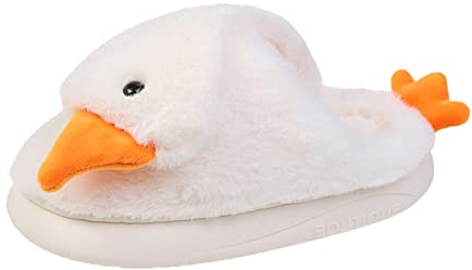 Infradito Tessuto Pantofole da Donna in Peluche con Anatra Carina Pantofole Piatte in Cotone alla con Punta Chiusa Pantofole A Stivaletto in Offerta