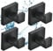 SHUNLI 4Pcs Black Bathroom Towel Hooks - Heavy Duty Wall Hook Towel Robe Hanger - Stainless Steel Wall Mounted