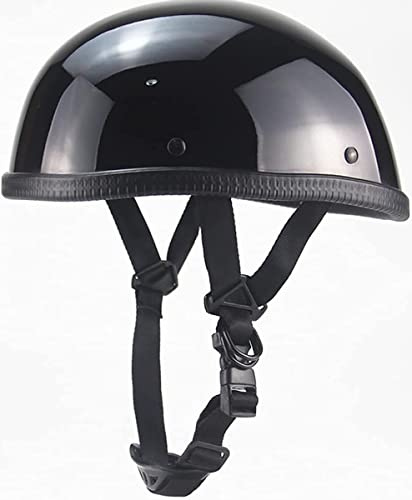 Halbschale Jet-Helm,ECE-Zertifiziert Retro Motorrad Halbhelm Brain-Cap Roller-Helm Scooter-Helm Für Männer Und Frauen Halbschalehelm Fahrrad Cruiser Chopper Moped Roller 3,XXL