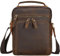 TIDING Umhängetasche Leder Herren Schultertasche Klein Herrentasche Zum Umhängen Echtes Leder Vintage Crossbody Bag für Männer, Braun