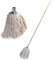 Industrial Mop with Wooden Handle, Large String Mop with Galvanised Mop Socket, Highly Absorbent Yarn Cotton Mop Head and 120cm Handle, Heavy Duty Mop for All-Around Floor Cleaning