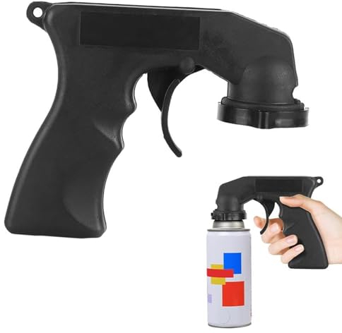SEMINISMAR Original Pistolengriff für Sprühdosen,Sprühdosen Handgriff Universal,Spraydosen Handgriff,Halter Griff,Lackdosenhalter,Aufsatz für Sprühdose,Griff für Sprühpistole,Schwarz