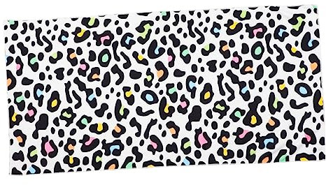 FONDOTIN Strandtuch Mikrofaser Saugfähiges Und Schnelltrocknendes Handtuch Für Strand Schwimmbad Yoga Und Reisen Leopard-Design Leicht Und Kompakt Für Unterwegs