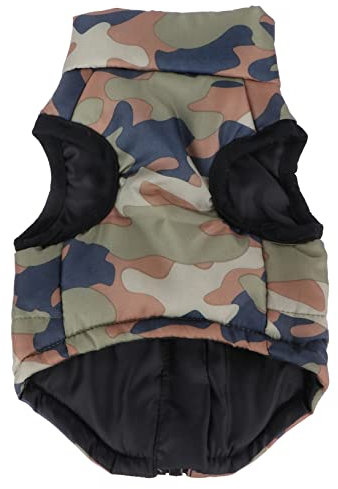 Angoily Hundebekleidung Camouflage Welpenmantel Bequeme Baumwolle und Nylon