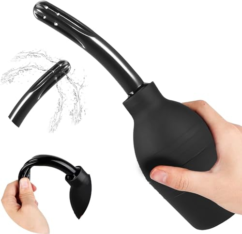 Einlauf zur darmreinigung 310ML,Po Dusche Irrigator darmspülung • Intimdusche zur Analdusche und Vaginaldusche für herr&frau(Schwarz)