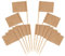 LEEQ 100PCS Palillo de dientes en blanco banderas de papel kraft - para cócteles, magdalenas, palillos de dientes, para magdalenas, fiestas, suministros de alimentos