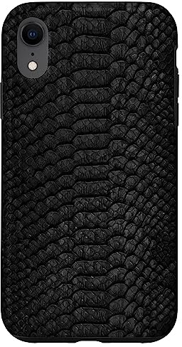 Black Snake Skin Cool Animal Print Pattern Lizard Case for iPhone XR