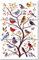Peacoblue UV DTF Rub-On Transferfolie Möbel-Sticker Vogel auf einem Ast Muster 15x30cm, 3 Stk. Wasserfeste Deko-Transferaufkleber für Möbel Gläser Porzellan Wäscheschränke Kommoden Holz Kunststoff