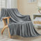 EMME Kuscheldecke Flauschige - 3D-Touch-Erlebnis Fleecedecke, Weiche Warme Wolldecke Überwurfdecke, Couchdecke, Decke für Sofa, Tagesdecke, Wohndecke, Dunkelgrau, 130 x 150 cm