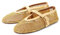 Adrizzlein Mesh Ballet Flats for Women Fishnet Ballerina Flats Buckle Strap Mesh Ballet Shoes Wide Width Casual Summer Dress Flat Shoes, Gold, 4 UK