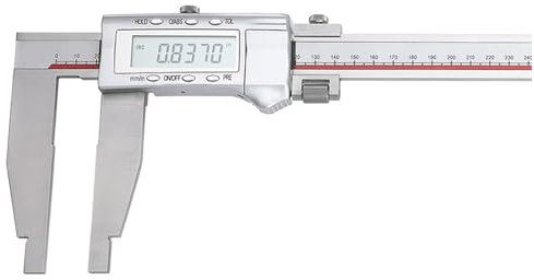 500 mm Digital Messschieber mit Feineinstellung Langem Messwerkzeug, Schnabel Länge 100 mm, Ganzmetallkonstruktion, Digitale Werkstatt Schieblehre Edelstahl Messlehre