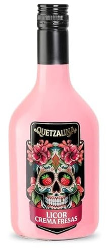 Licor de crema de fresas Quetzalina botella 70 cl