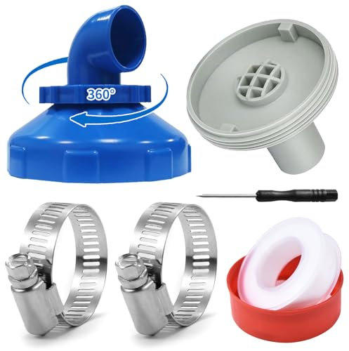 CHENBOOW Buse D'écoulement,Buse D'Entrée de Piscine 32/38mm,Buse de Sortie de Piscine,Buse de Piscine,Buse D'Entrée pour Piscine,Raccord de Buse D'Entrée Rotatif à 360 ° pour Piscine