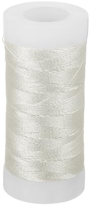 PATIKIL Filo Metallico, 100 Iarde Filo per Ricamo per Macchina da Cucito Ricamo a Mano DIY Lavori ad Ago Confezione Regali Creazione Gioielli Decorazione, Bianco