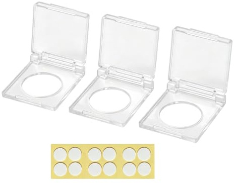 Lot de 3 caches de boutons poussoirs en plastique transparent avec pastilles adhésives transparentes - Accessoires de peinture diamant pour interrupteur tactile
