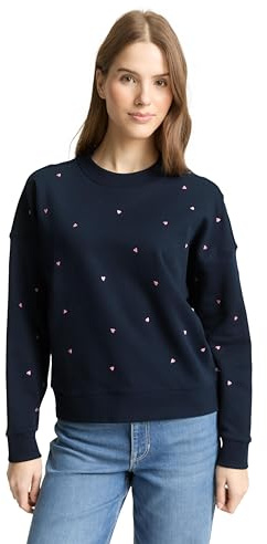 Tom Tailor Denim Damen Sweatshirt mit Stickerei