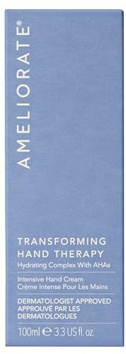 AMELIORATE Transforming Intensive Hydrating Hand Therapy Cream 100ml | For Rough Dry & Dehydrated Hands, Lactic Acid AHA, Omega Oil, Shea Butter, Exfoliates, Softens, Moisturises & Protects
