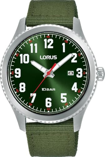 Lorus Herren Uhr Quarz Edelstahl mit Nylonband