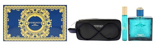 Versace Eros Eau de Parfum Gift Set 2025-100ml EDP, 10ml Travel Spray and Toiletry Pouch