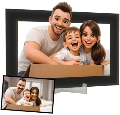 DEREGALOOS Marco Personalizado con Foto Estilo Animación 3D | Cuadro Personalizado Artístico con IA y 4 Estilos Únicos | Regalo Original para Pareja, Profesora, Aniversario, Fin de Curso