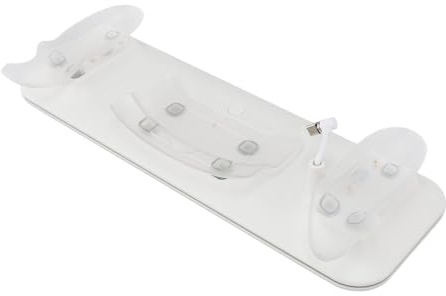 SENECESLI VR-Headset-Controller-Ladestation, 2 X 1200-mAh-Ladestationsständer mit Magnetkontakten und RGB-Licht für VR-Brillen-Headsets (White)