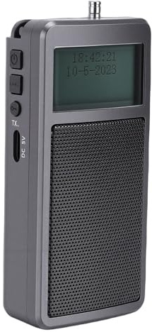 Annadue Radio FM Portátil HRD-205, Auriculares Inalámbricos con Soporte de Radio Bluetooth Multifuncional, Alimentado por Batería con Antena Telescópica