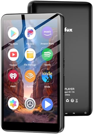 Lettore MP3 da 160GB con Bluetooth e WLAN, Lettore MP3 con sistema operativo Android 13.0, Spotify, Lettore MP4 da 4,02 pollici con altoparlante, Amazon Music, Deezer, Radio FM, Play Store, Audible