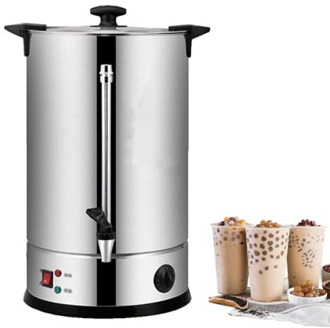 HPTHLY Bollitore Elettrico per tè - Bollitore per Acqua Calda Professionale in Acciaio Inox con Rubinetto E Secchiello Isolato per caffè, Acqua E Latte(25L)