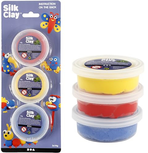 Silk Clay®, blue, yellow, red, 3x14g