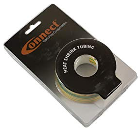 Connect 37293 Yellow / Green Earth 9.0mm Heat Shrink - Roll 3m