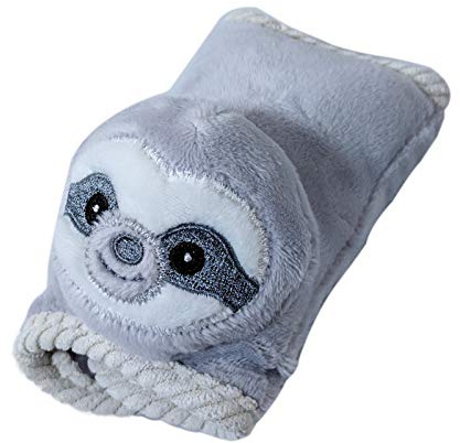 Kelly Baby Sloth Seat Belt Cover with Corduroy Trim Sloth, Grey