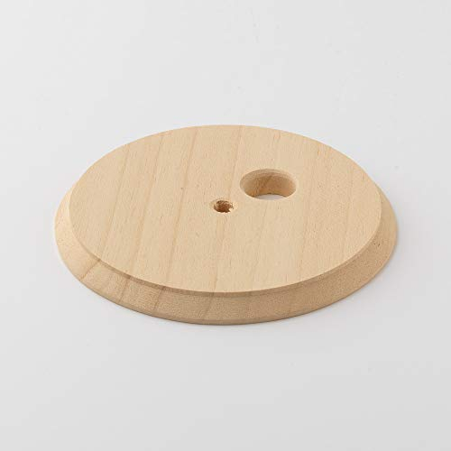 Klartext - Base de madera para interruptores y enchufes (diámetro: 80 mm)